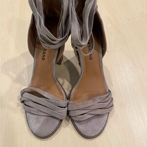 Lucky Brand Gray Strappy Heels